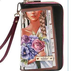 Wallet - Double Zipper Fashion Wallet with Stylish Design & Secure Closure for Women Compact Functional Durable Faux Leather Accessory Money Safe Bag