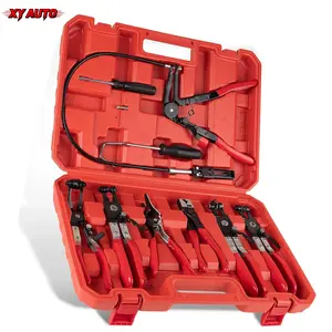 9PCS Automotive Hose Clamp Pliers Set, Flexible Hose Clamp Removal Tool, Multipurpose Repair Pliers for Coolant Hose, Radiator, Heater Hose and Water Pipe Maintenance