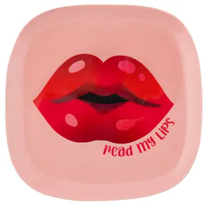 Lips Small Square Enamel Trays
