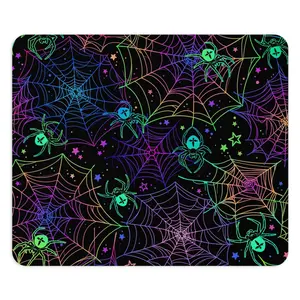 Spooky Spider Web Mouse Pad | Halloween Desk Accessory, Gamer Gift, Office Decor, Fun Work Station