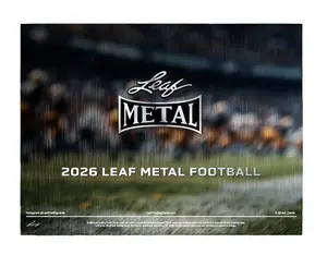 Pre Order - 2026 Leaf Metal Football Hobby - 4 numbered Autographs plus 1 on card autograph  and 4 numbered base cards per box!