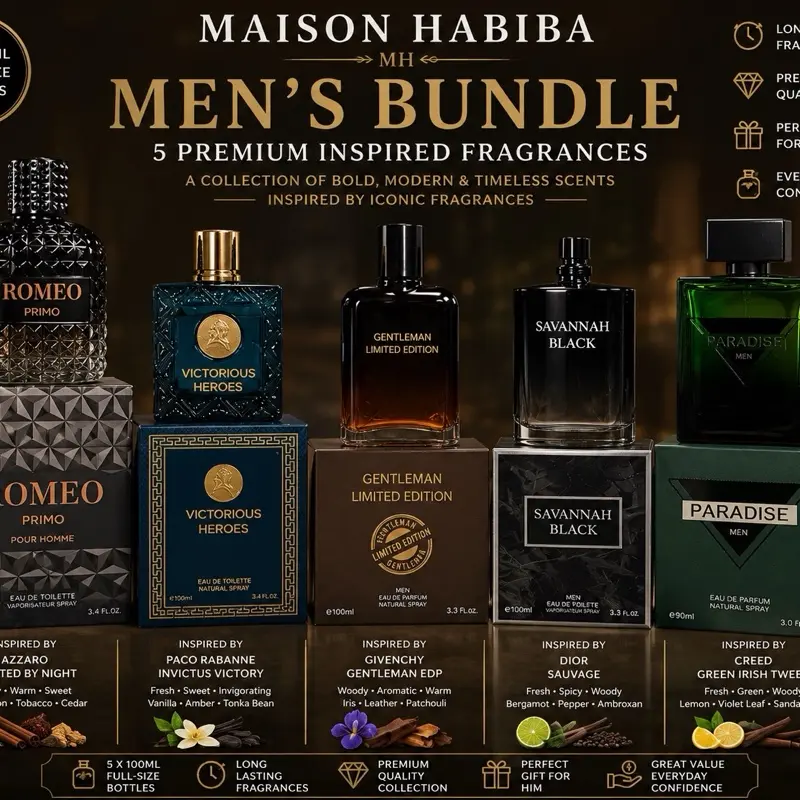 Men’s Bundle – 5 Premium Inspired Fragrances 3-6