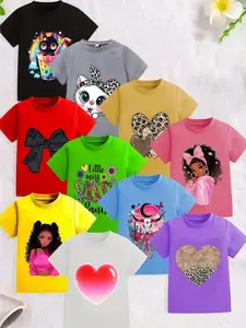 color randomly selected, summer T-shirts for sporty girls, soft and casual tops suitable for teenagers, ideal for everyday wear and outdoor activities.