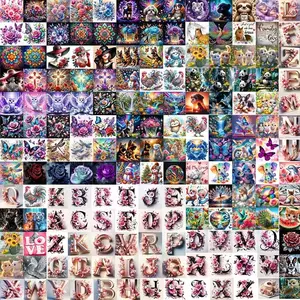 10pcs/20pcs/30pcs DIY Diamond Painting Kit, Animal & Character Patterns, Full Drill Art Set for Wall Decor, Beginner Friendly Gift, Diy Kits
