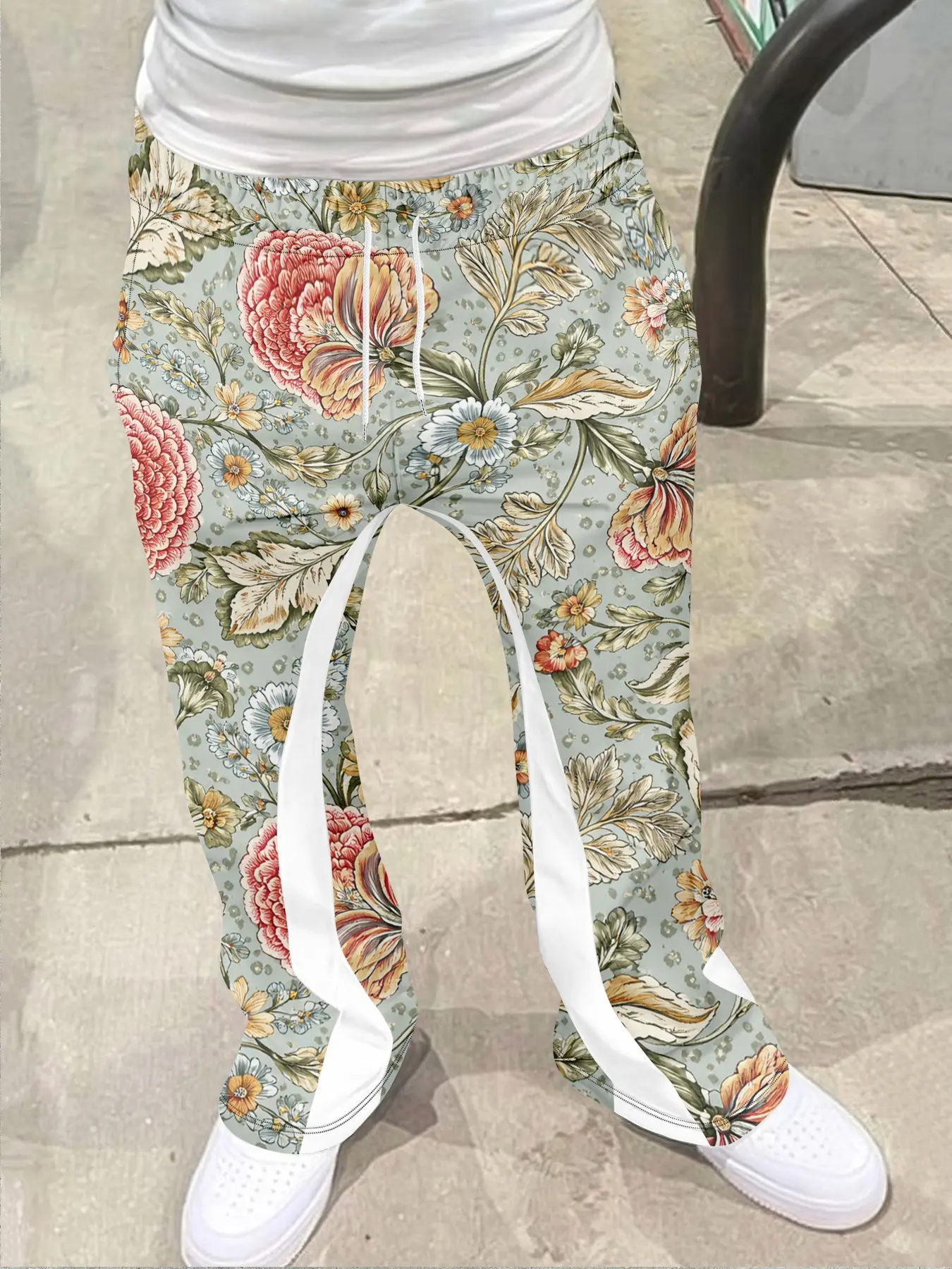 Y2K classic and fashionable Perris Geometric patterned Fitted Casual Comfy Stretchy flared pants, Casual Trousers, "rural casual style" sports pants, quality Vintage retro versatile street style, men's and women's trendy clothing