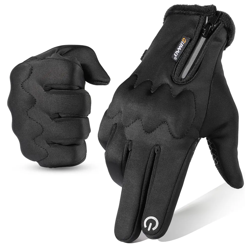 Warmer Waterproof Gloves Sports Touch Screen Anti-Slip Winter Protective Gear for Cycling Skiing Running Motorcycle Riding Gloves Motorbike Full Finger Gloves