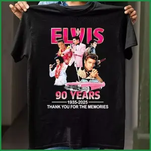 [Sale up to 70%] Elvis Presley 90 Years Thank You For The Memories 1935 2025 T-Shirt