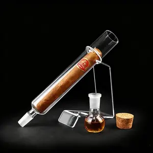 Cigar tube moisturizing box set, moisturizing set, equipped with tube and acrylic base, can enhance taste; Portable moisturizing storage box, suitable for men's gifts, men's gifts, Whisky, Vodka, Lavender