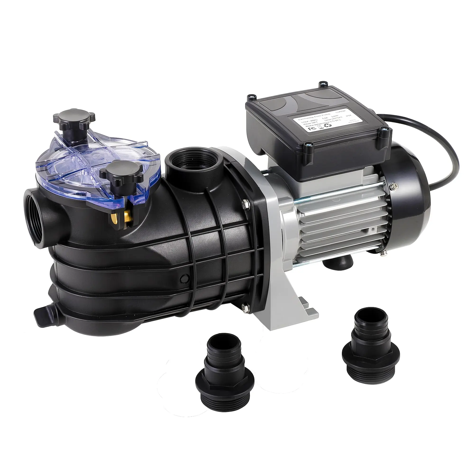 3/4 HP Self-Priming Pool Pump | 2641 GPH High Flow, 115V/230V Dual Voltage | Heavy-Duty Copper Motor & Strainer Basket, Quiet Running for Above Ground Pools, Spas, Hot Tubs and Ponds