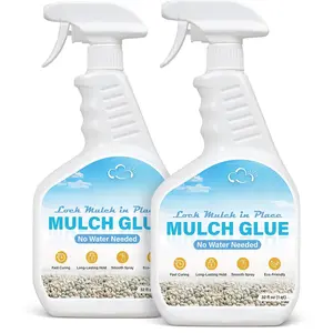 Mulch Glue for Landscaping with Sprayer 64 oz, Landscape Rock Glue , Locks in Place, Adds  Gloss, No Water Needed, Smooth Spraying, Ideal for Garden Use with Mulch, Pebbles & Rocks