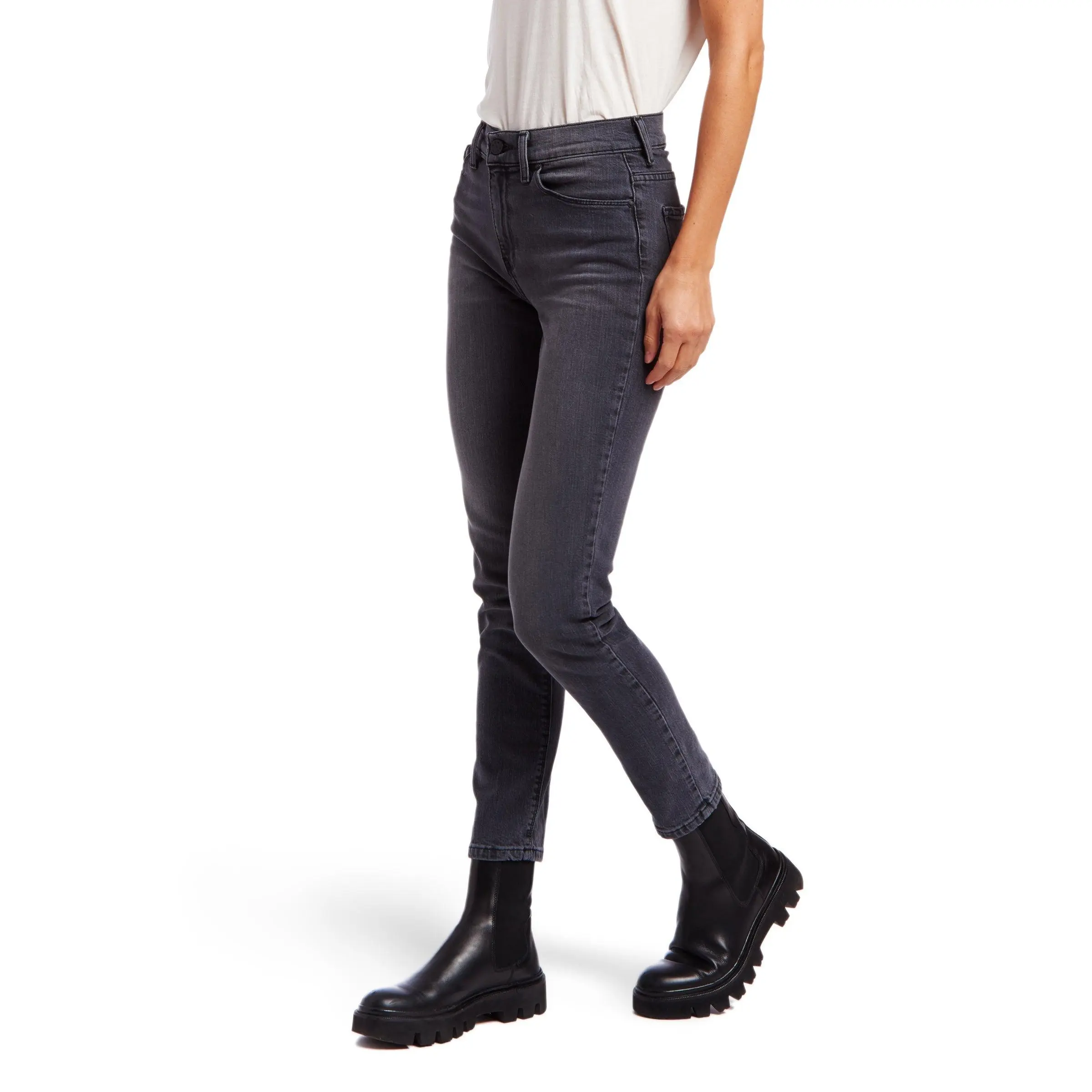 Mott & Bow - High Rise Mom Allen Jeans - ttk, Bottom, Women, Denim, Slim-Fitting, Basic, Pants, Fashion Basics, High-Rise Jeans, Mom Jeans, Stretchy Denim Style, Fitted, Machine Washable, Elastane, Slimming Silhouette, All Seasons, High Waist Fit, Butt-Li