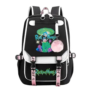 Rick And Morty Trendy Youth Backpack – Travel & School Bag,Laptop Backpack  Perfect for Commuting, Camping & Daily Use, Durable Large-Capacity Design, Best Gift for Boys & Girls 11.4''*18.1''
