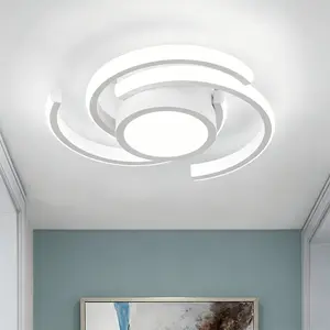 Modern LED Ceiling Light, Adjustable Color Temperature 3000k/4000k/6000k, Living Room Pendant Lamp, Hallway Ring Light, Indoor Ceiling Fixture
