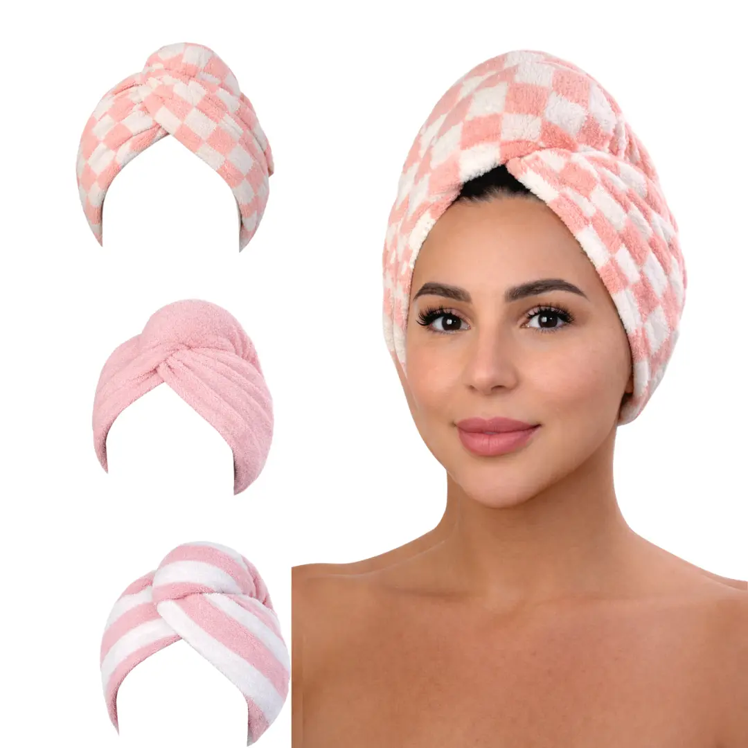 3 Pink (solid + Chess+ Stripes)