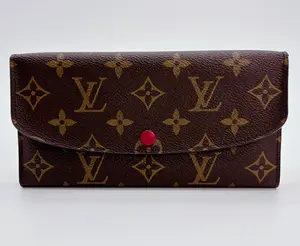Pre-owned Louis Vuitton Monogram Emilie Wallet Fuchsia