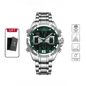 POEDAGAR Sports Luxury Man Wristwatch Dual Time Display Digital Week Date LED Luminous Men Watch Electronic Quartz Men's Watches