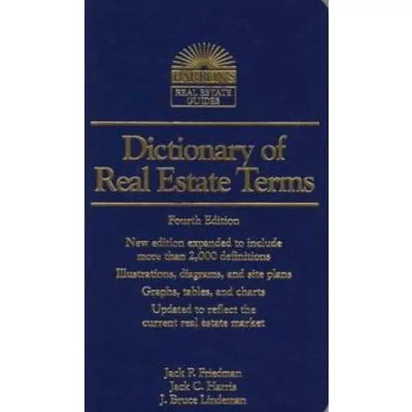 USED Book - Dictionary of Real Estate Terms (4th ed) (Barron's Real Estate Guides) by Jack P. Friedman (Paperback) - english