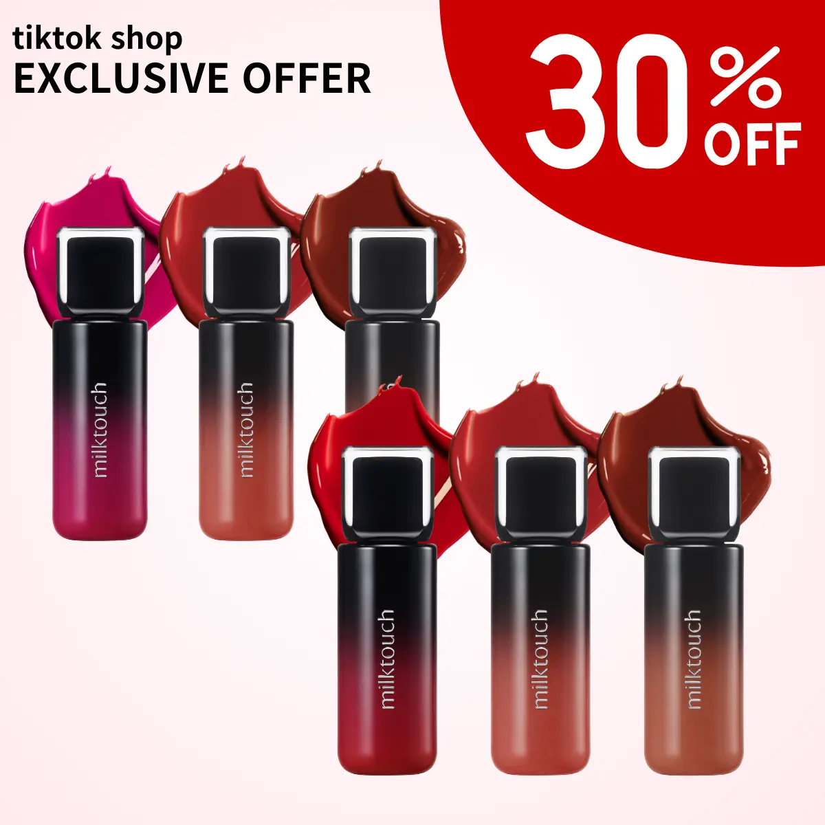 MilkTouch Black Lip Tattoo X3 Bundle Korea Cherry Coke & Influencer Favorite Sets Smudge-Proof Transfer-Resistant Zero-Stickiness TikTok Shop Exclusive Offer