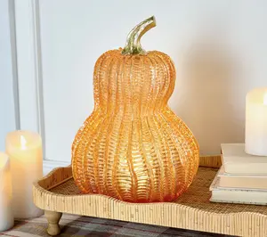 Illuminated 13.5" Textured Gourd by Valerie