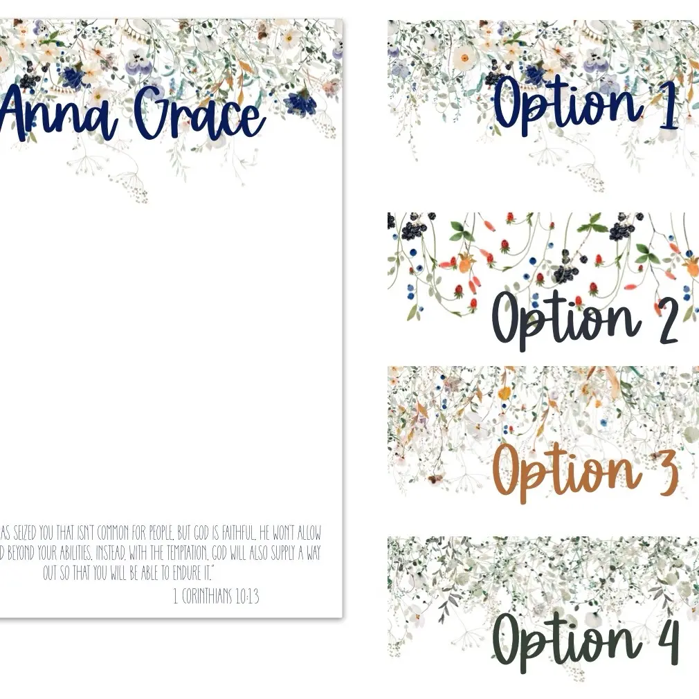 4.25x5.5 Custom Floral Tear-Away Notepad