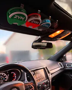 ZYN 3D Printed ZYN Vehicle Sun Visor Holster - Secure Access for ZYN Containers, Available in Multiple Colors & Text Options, Non-Toxic PLA Material, Durable Design - Car Console Organizer
