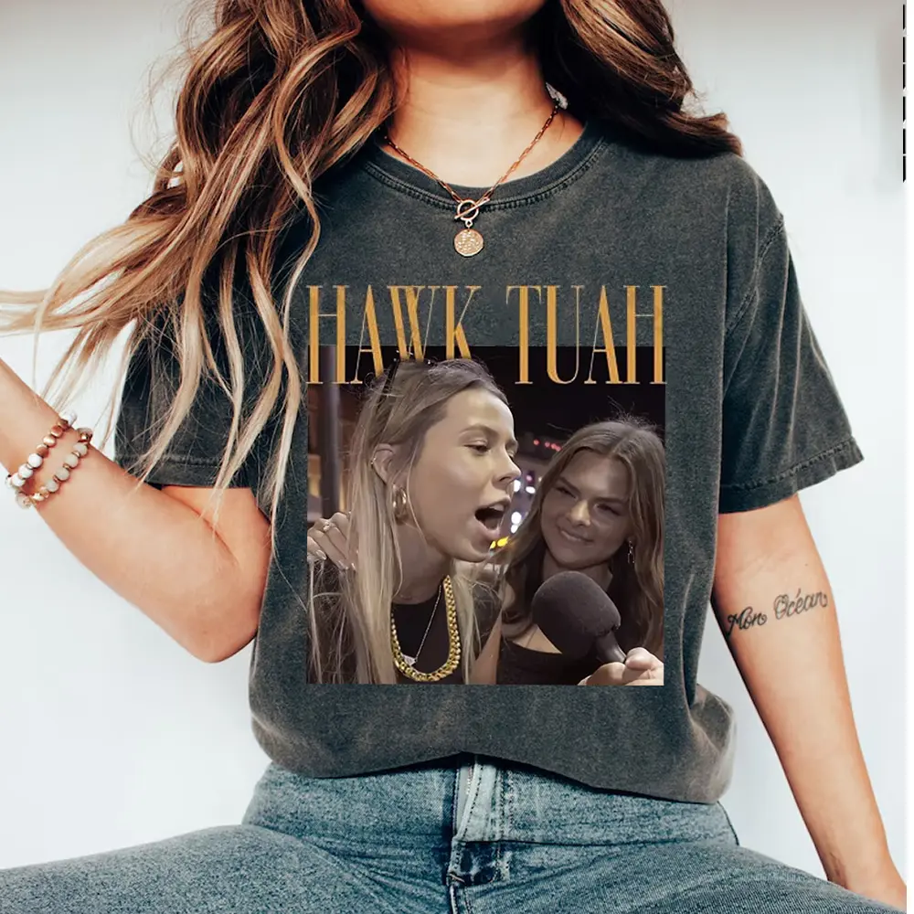 Hawk Tuah Girl Funny 2024 T-Shirt, Hawk Tuah 24, Funny Viral Shirt, HawkTuah Shirt, Hawk Tuah 2024 Shirt