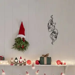 1pc Elegant Headboard Metal Wall Art, Elegant Headboard Statue Mural, Perfect for Office Wall, Room, Home Decor, Birthday party Decor, Ideal Gift for Women christmas decorations