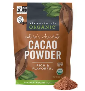 Organic Cacao Powder, Unsweetened, 8 oz (227 g) – Rich Dark Chocolate Flavor, Perfect for Baking, Smoothies & Hot Chocolate – Vegan, Keto, Paleo, Non-GMO & Gluten-Free Cocoa Powder