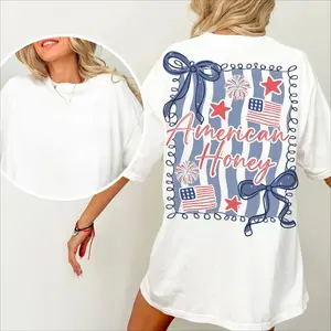 American Honey Coquette 4th Of July T Shirt, Girly Memorial Day T Shirt, Vintage Usa T Shirt, Independence Day T Shirt, Land Of The Free, Merica 4th Of July T Shirt, 4th Of July Outfits For Women, 4th Of July, 4th Of July Shirt, 4th Of July Shirt Unisex..