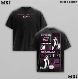 Byakuya Kuchiki | Bleach Washed Tee Streetwear Tee Hoodie “Senbonzakura — A Thousand Blades Falling Like Petals” — For Anime Fans, For Gift Drops That Shine With Noble Grace