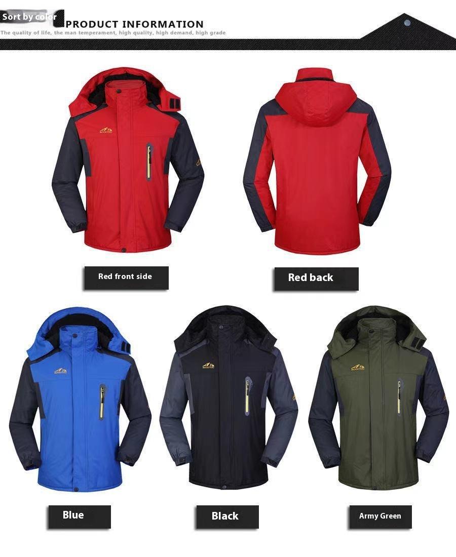 Casual Fleece And Thick Men's Mid-length Coat