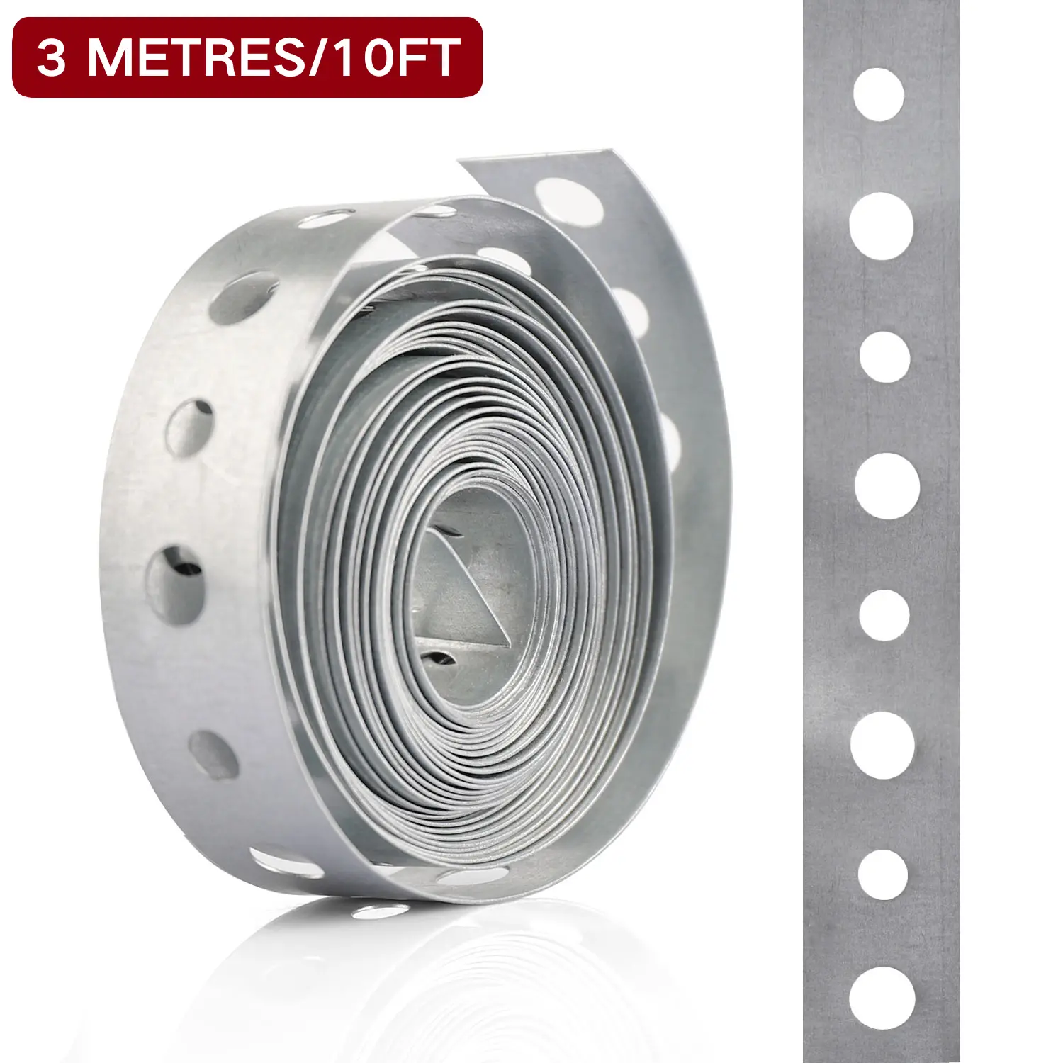 High-Zinc Galvanized Iron Sheet, 3m Heavy Duty Metal Pipe Support & Hanging Strips, Durable Construction Material, Metal Slats
