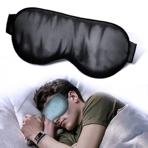 Cooling Eye Mask for Sleep and Puffy Eyes, Gentle Weighted Gel Mask for Soothing Comfort, Travel and Daily Self Care, Black