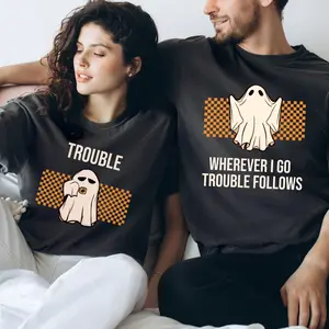 Halloween Couple Shirt, Cute Matching Tee, Halloween Gift Tshirt, Funny Halloween Couples Tee, Spooky Season Matching Shirts, Comfort Colors
