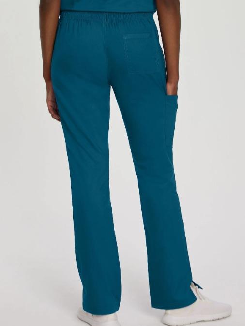 Landau Proflex Cargo Scrub Pants - 5-Pocket Fitted Scrubs with Elastic Waist & Drawstring for All Seasons