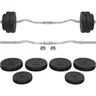 Costoffs Adjustable Barbell-Dumbbell Set with 5.5 lb Weight Plates - Black Fitness Exercise Equipment, 47.5" Strength Training Gear, Home Gym Kit for At-Home Gym Resistance Training & Muscular Development