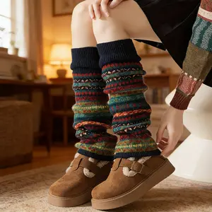 Winter Must-Have! Bohemian Style Wool Pile Knee Socks Women Thickened Warm Socks for Boot Outfits