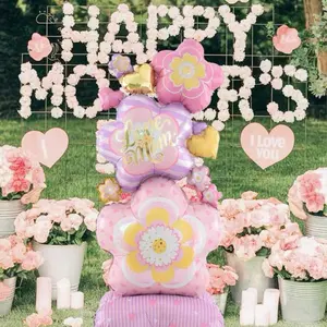 1pc Standing Flower Balloon for Mother's Day Happy Party Decoration Celebrating Mother's Day Anniversary Gift for Mom Photography Props Indoor & Outdoor Scene Decor