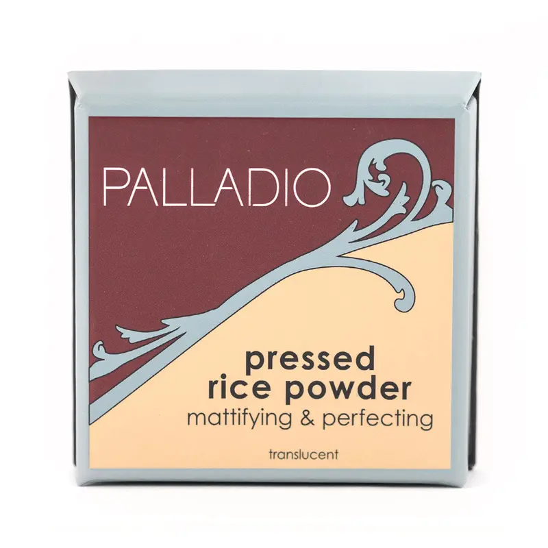 Palladio Pressed Rice Powder - Compact Oil Control Longwear Matte Setting Powder, Silky Gentle Lightweight Breathable Vegan, Pore-Minimizing Flawless Invisible Finish, Easy-to-Blend Triethylhexanoin-Infused for Adults & Any Skin Type