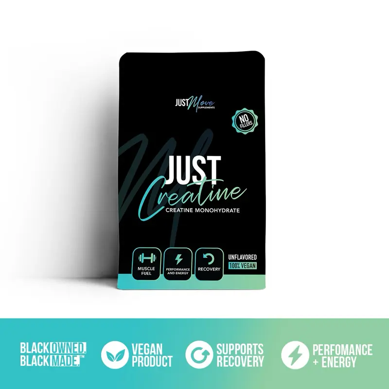 Just Creatine Monohydrate Unflavored Edible Dietary Supplement Powder - 5g Per Serving, 60 Servings, Gluten-Free Training & Fitness Supplement, Muscle Boost Recovery, Lift More Energy Support