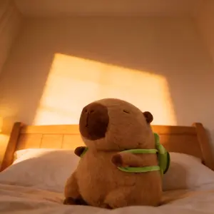Cute Capybara Plush with Turtle Backpack Kawaii Stuffed Animal Soft Cuddly Plush Toy Birthday Gift for Kids Boys Girls