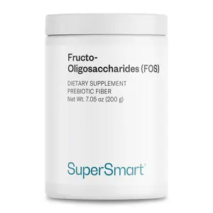 Supersmart - Fructo Oligosaccharides Powder (Prebiotics FOS) - Oligofructose Inulin - Fiber Supplement - Intestinal Flora & Gut Health - Digestive Support | Non-GMO & Gluten Free - 200 g