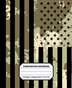 Military Army Design Composition Notebook for Adults Kids Boys Girls Teens Cute Military Camouflage Notebook Gift for Cadets or Patriots