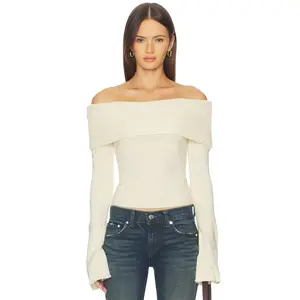 SNDYS x REVOLVE X Revolve Orlea Knit Top Sweater in Winter White