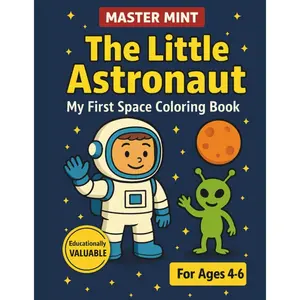 The Little Astronaut - My First Space Coloring Book with Master MINT / 60 picture stories to color in for children from 4-6 years: Fun activities ... preschool children (Master MINT - English) Paperback – June 6, 2025