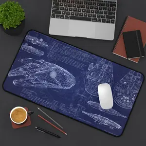 S.T.A.R.-Wars Spaceship Blueprint Desk Mat | Gaming Mouse Pad