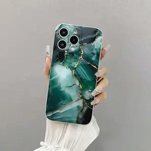 Marble Pattern Phone Case, Anti-drop Cellphone Protective Case, Total Protective Shockproof Mobile Phone Cover for iPhone 11 12 13 14 15 16 Pro Max, Casing