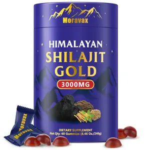 Himalayan Gold Shilajit Gummies | Natural Shilajit 3000mg + Ashwagandha, Gokshura & Black Musli | 85+ Trace Minerals | Sugar-Free & Non-GMO | 60 Gummies