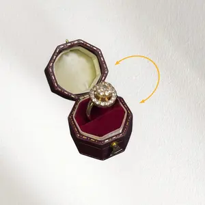 Double-layered petals Shape Rotating Stress Relief Adjustable Open Ring, Unisex Casual Daily Wear, Simple Design Jewelry【Without the ring box】