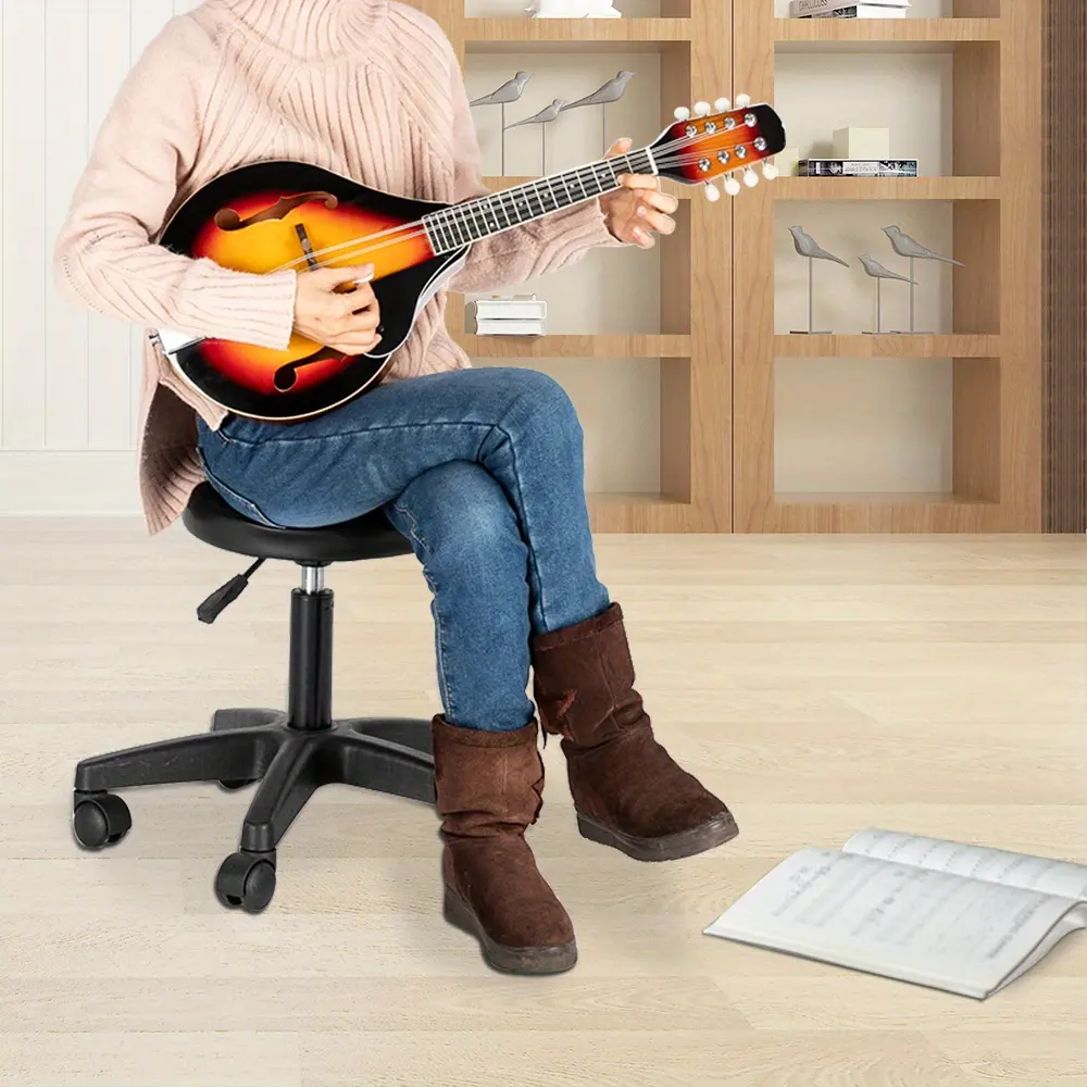 Elegant Sunset-Themed Mandolin with Guard Board, Rosewood-Basswood Construction, Brighter Tone, Excellent Intonation and Sustain for Beginner Guitar Lessons, Elegant Style Mandolin